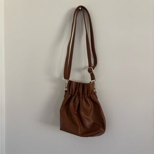 Elegant Brown Leather Shoulder Bag